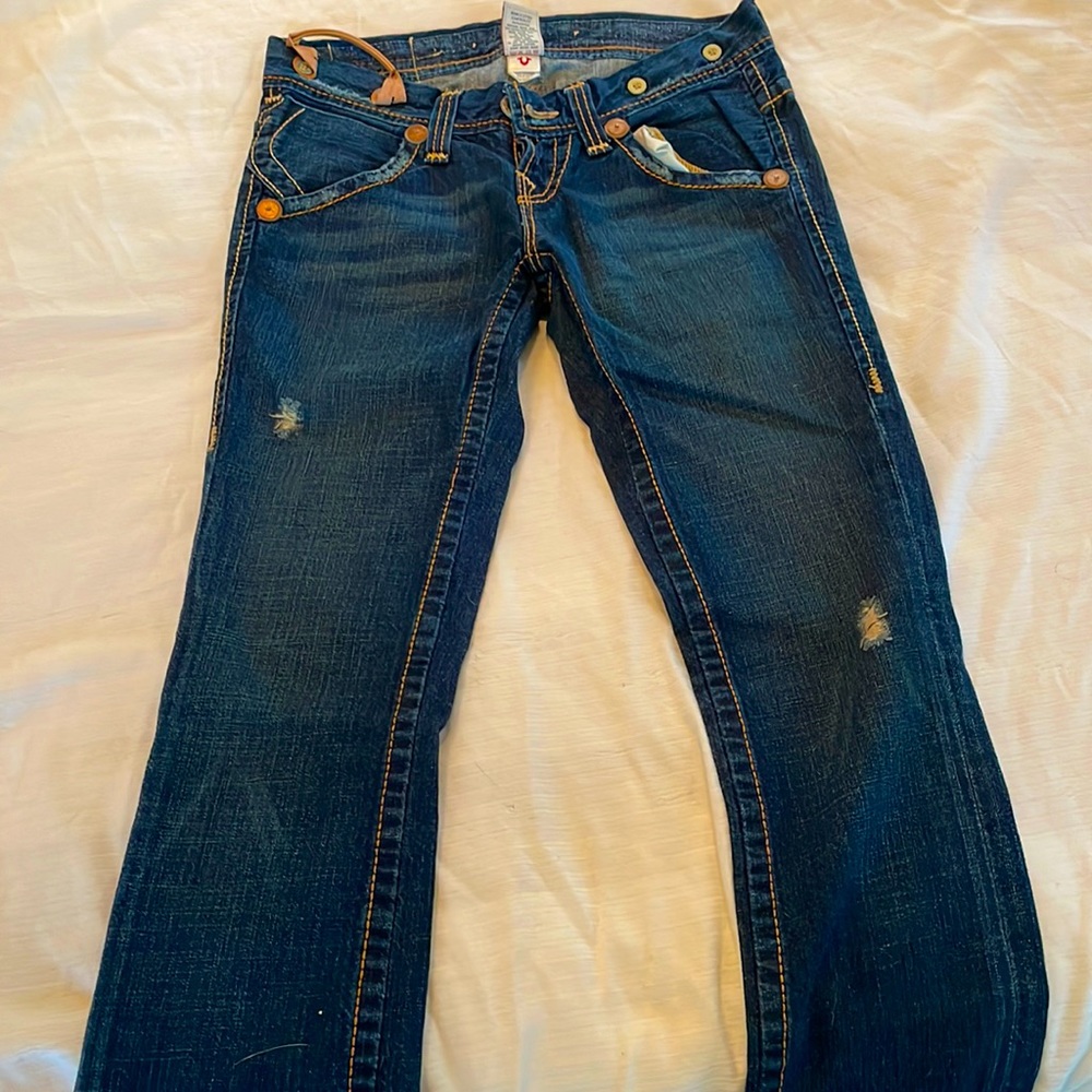 True Religion, tags off but not worn dark denim